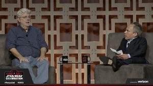 Star Wars Celebration - George Lucas et Warwick Davis